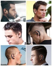 Bluetooth　イヤホン　ワイヤレスイヤホン 耳掛け型　イヤフォン イヤホンマイク 片耳　USB 充電 高音質 超軽量　テレワーク ホワイト 21_画像4