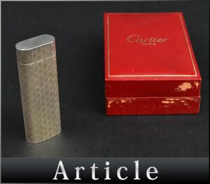 124683★着火未確認 Cartier カルティエ ガスライター ライター ラインデザイン 真鍮 シルバー メンズ レディース 喫煙具 ケース付/ G