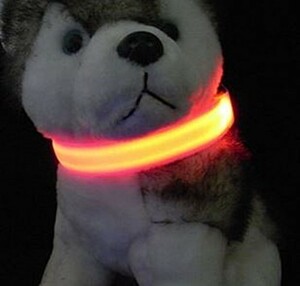  shines! necklace [S orange ]LED light . bright safety! middle small size dog nighttime. . walk .! safety crime prevention dog cat pet [ orange /S ]