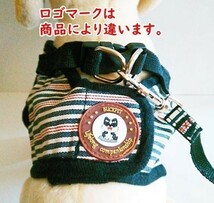 犬★ハーネス＆リード【XL】ブラック グレー/ストライプ★犬服 胴輪 中型犬用 着せやすい ペット服【黒 灰 XL】ベスト型 洋服型　cs_画像3