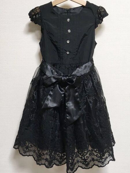 匿名ヤマト送料込み 美品 anyFAM エニィファム 2WAYチュールレース ドレス ワンピース 110 120cm 発表会 卒業式 入学式 結婚式