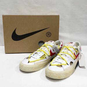 【OFF WHITE×NIKE】未使用 BLAZER LOW ´77 OW DH7863-100 28cm ホワイト ナイキ ブレーザー ローカットスニーカー レザー ts202402