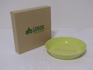 TM-0081 LOGOS ロゴス 大きなプレート お皿 黄色 ケース付き