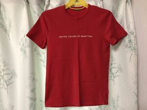 美品 ベネトン 半袖Tシャツ 赤色 レッド Lサイズ