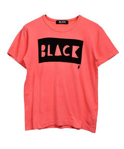 BLACK COMME des GARCONS コムデギャルソン ピンク ロゴ 半袖Tシャツ 13143 - 0417 49.7