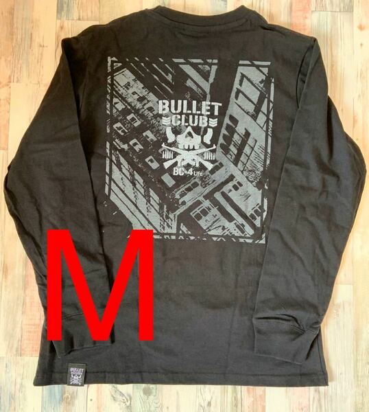 送料無料【未使用】新日本プロレス バレットクラブ★長袖シャツ メンズ M 黒★BULLET CLUB