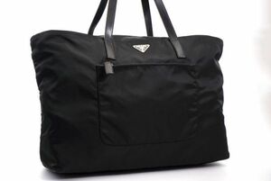 【美品】プラダ PRADA ハンドバッグ トートバック ナイロン レディース 黒 ブラック かばん 鞄 160