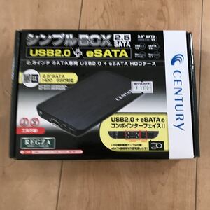 シンプルBOX 2.5 SATA USB2.0＋eSATA HDDケース　CENTURY