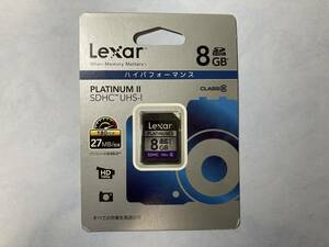 新品★Lexar【8GB】SDHCカード ＜CLASS 6＞ 180倍速　27ＭＢ/倍速　送料無料