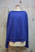 M.パトモス　M.PATMOS　リネン　ロング　Ｔシャツ　S　LAYERED　BOATNECK C6498_画像2