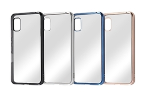 AQUOS wish2 高透明 メタリックフレーム 衝撃吸収 TPU ソフト ケース カバー ジャケット ストラップホール エアクッション 薄型 スリム