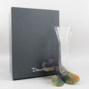 1 jpy ~ dome flower base SOLIFLOR PAPILLON box attaching crystal glass France vase o88oyfu-1395477[O commodity ]