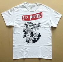 Sex Pistols / FUCK forever 丸首Tシャツ Lサイズ ホワイト レプリカ　セックス・ピストルズ_画像1
