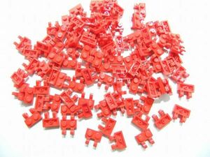 E2-6　未使用　LEGOバラパーツ　赤　49563　プレート 1 x 2 クリップ　約100個セット
