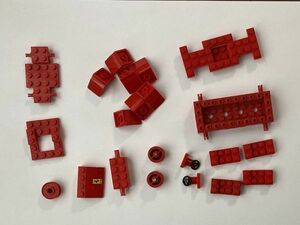 F416　LEGOバラパーツ　赤　乗り物系　まとめて大量㎏