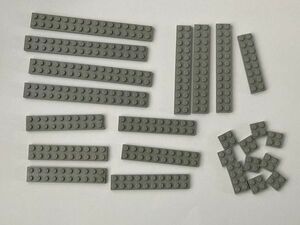 F375　LEGOバラパーツ　新灰　2 x 2・2 x 10・2 x 16など　プレート系　まとめて大量㎏