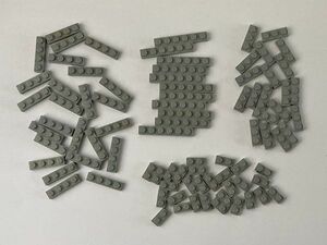 F380　LEGOバラパーツ　新灰　1 x 2・1 x 3・1 x 4・1 x 6など　プレート系　まとめて大量㎏