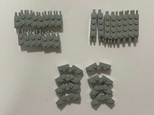 G20　LEGOバラパーツ　旧灰　ヒンジブロック系　1 x 2・1 x 4など　まとめて大量㎏