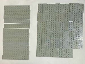 G151　LEGOバラパーツ　旧灰　プレート系　2 x 4・2 x 12など　まとめて大量㎏