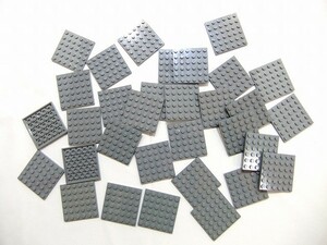 i-24　LEGOバラパーツ　新濃灰　3958 プレート 6 x 6　約32個　まとめて大量㎏