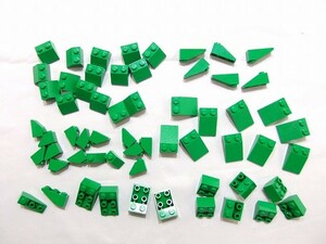 i-86　LEGOバラパーツ　緑　スロープ系　約56個　まとめて大量㎏