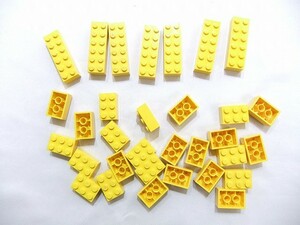 i-91　LEGOバラパーツ　黄色　ブロック 2 x 3・2 x 6　約32個　まとめて大量㎏