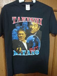 YSM23KITANO古着TAKESHIラップTeeサイズS北野武ビートたけしTシャツRAPT幽遊白書アウトレイジKOHH小林幸子ポスター首