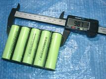 即決　未使用 18650 リチウムイオン充電池 工具 工作 自作用等に 充電池 3,7v 実測2500mAh ５本_画像6