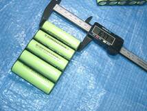 即決　未使用 18650 リチウムイオン充電池 工具 工作 自作用等に 充電池 3,7v 実測2500mAh ５本,_画像7