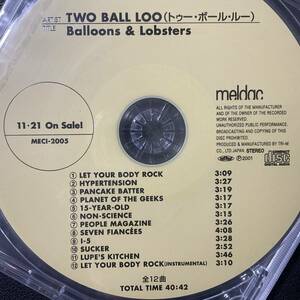 CD 未開封新品 見本盤 非売品 業界用サンプル Two Ball Loo Balloons & Lobsters
