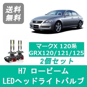 ヘッドライトバルブ マークX 120系 GRX120 GRX121 GRX125 LED ロービーム H16.11～H21.9 H7 6000K 20000LM トヨタ SPEVERT