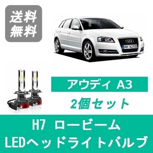 ヘッドライトバルブ アウディ A3 8PA 8PB LED ロービーム H16.10-H17.6 ハロゲン仕様 H7 6000K 20000LM SPEVERT