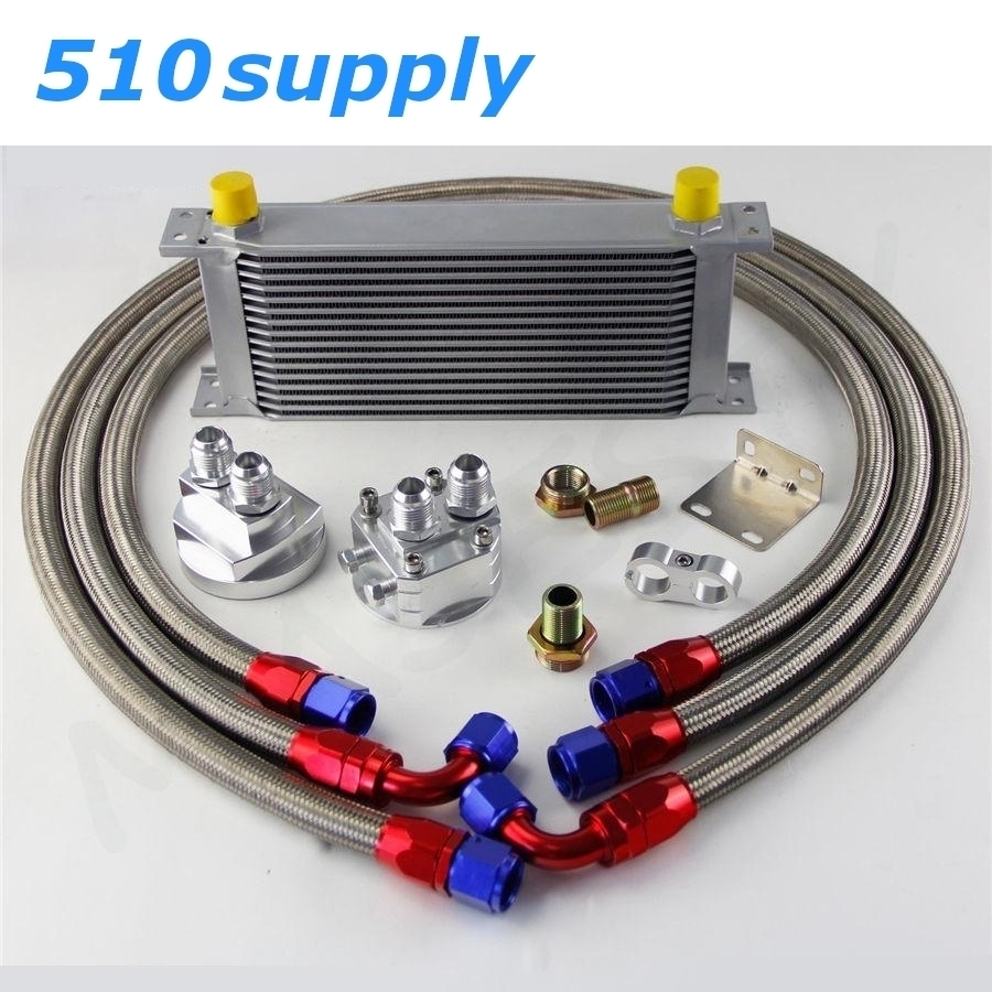 オイルクーラー AE86 AE92 AE101 AE111 トレノ レビン 16段 汎用 エレメント移設タイプ シルバー 4A-GE CSKS