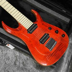 Overload Custom Guitars Raijin7 BARITONE Carved Top Trans Red【中古品】