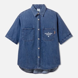 GU デニムワークシャツ(5分袖)STUDIO SEVEN Blue L 新品 完売 レア