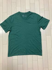 GAP グリーン系 VネックTシャツ Lサイズ