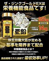 ザ・ジンクゴールドEX 亜鉛サプリ アルギニン 牡蠣エキス マカ 日本製 150粒 約30日分_画像4