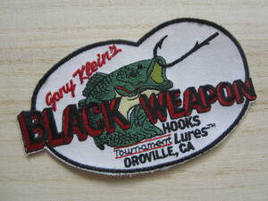 BLACK WEAPON ブラックウエポン フックルアーズ ブラックバス ワッペン/釣り バス釣り 海釣り ライフジャケット キャップ バッグ 05