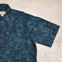 90s JOHARI WEST tribal pattern shirtメンズ XL相当 90s ジョハリ・ウエスト トライバル柄 総柄 コットン シ_画像6