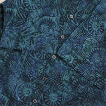 90s JOHARI WEST tribal pattern shirtメンズ XL相当 90s ジョハリ・ウエスト トライバル柄 総柄 コットン シ_画像9