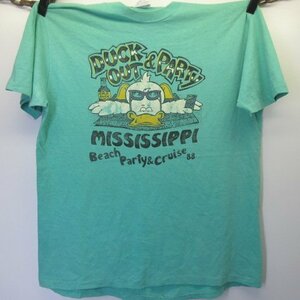 80s アメリカ製　オールド　Tシャツ XL ビーチ　キャラクター　100%COTTON 80年代　USA古着　sy2062