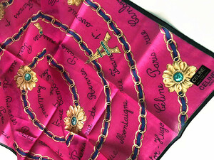  new goods CELINE Celine rare pattern * Vintage handkerchie Mini scarf * rug ②