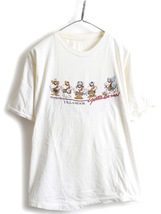 80s ビンテージ ★ Hagar the Horrible プリント 半袖 Tシャツ ( メンズ L 程) 古着 80年代 ヘイガー ザ ホリブル キャラクター バイキング_画像1