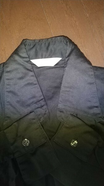 綿100％　黒い開襟シャツ　長袖美品