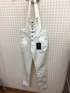 【新品】訳ありフロントボタンサロペット デニムオーバーオール