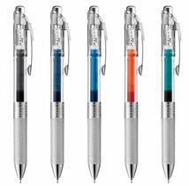 5色セットX2 ボールペン ぺんてる ゲルインキボールペン エナージェル インフリー 0.5mm 新品 カラーペン 黒青橙緑紺_画像1