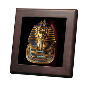 ツタンカーメン 黄金のマスクの木枠付きフォトタイル（S-サイズ）（古代エジプトシリーズ）