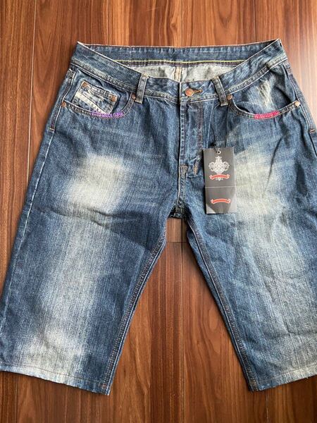 デニムショートパンツ SLIM ハーフパンツ