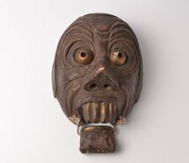 【 舞楽面　納曽利面　蘭陵王面　江戸時代　japanese old mask masque 】_画像1