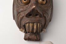 【 舞楽面　納曽利面　蘭陵王面　江戸時代　japanese old mask masque 】_画像3